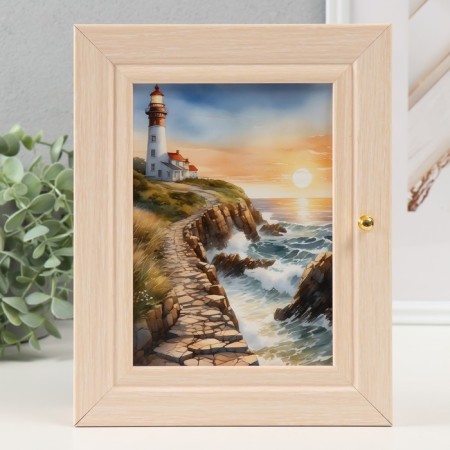 Key of the "lighthouse and sunrise" 19x24 cm