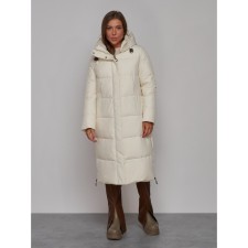 Coat insulated winter female, size 44, color light-beige