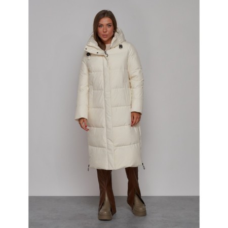 Coat insulated winter female, size 44, color light-beige