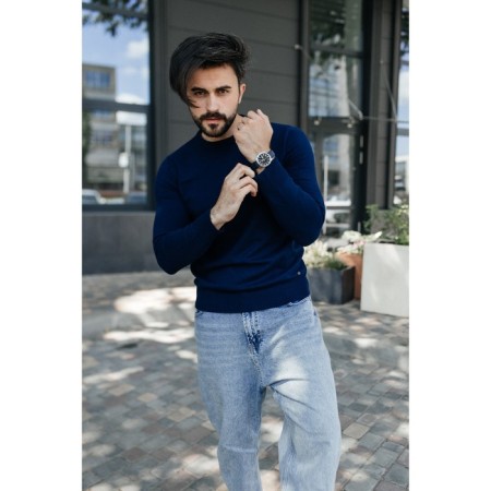 Jumper male ise, size 56, dark blue color-4