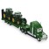 John Deere toy tractor with two tractors, green, scale 1:87