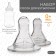 Set of silicone nipple, 2pcs, Cl, Ø35mm +0 months, slow stream