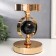 Summary Metal for 1 candle "Black marble ball in the field" Gold 18.5x12x12 cm