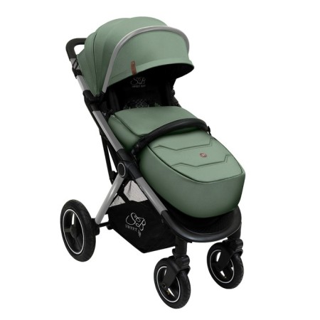 Walking stroller Sweet Baby Compatto, Silver Green color-7