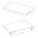Metal shelf 400x220 mm for storing heavy cargo, wall, black