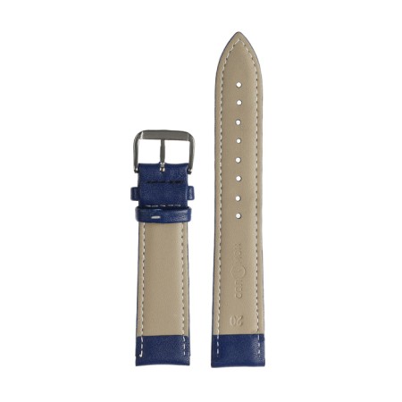 Solomon watch strap 20 mm, genuine leather, L-20 cm, dark blue-2