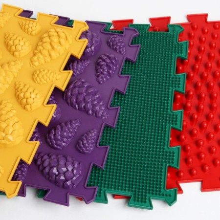 Modular massage rug "Forest", 8 modules, 4 species, color mix-3