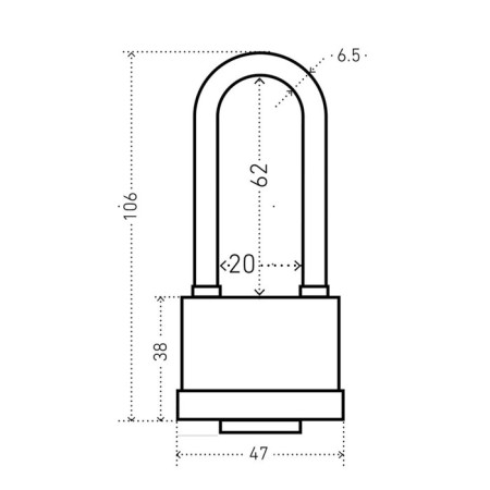 The castle of the hinged "Allur" VS1Ch- 374PD KA moisture. 3 cl. D = 6.5 mm Dl.-1