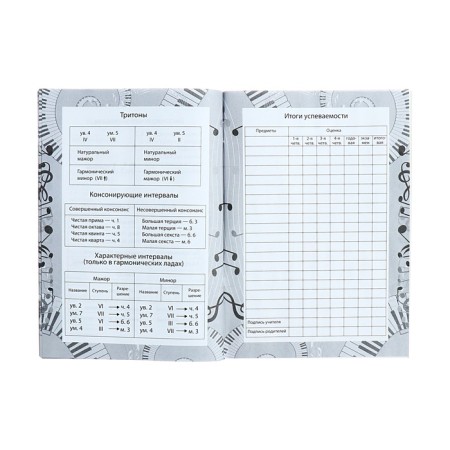 Diary for the Music School "Guitar Strings", a soft cover, 48 sheets-10