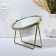 Bohemia desktop mirror, D mirror surface 14.5 cm, gold color