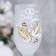 Set of wedding glasses "Council and love" 200 ml, white