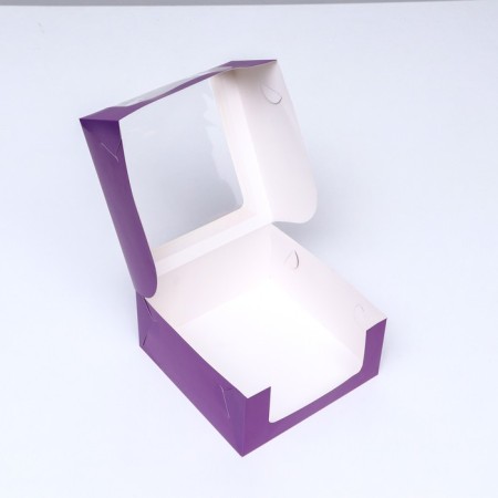 Confectionery packaging with a window, lilac, 21 x 21 x 10 cm-3