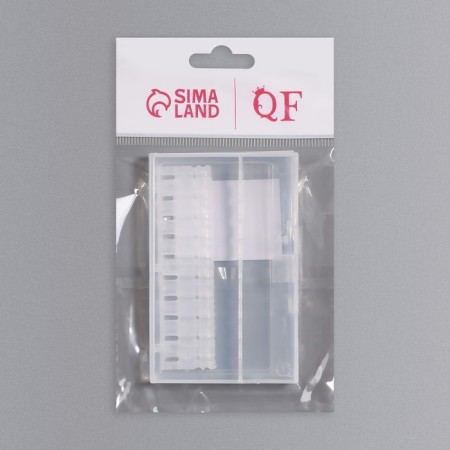 Organizer for cutters, 10 departments, 8.5 × 5.5 cm, transparent color-4