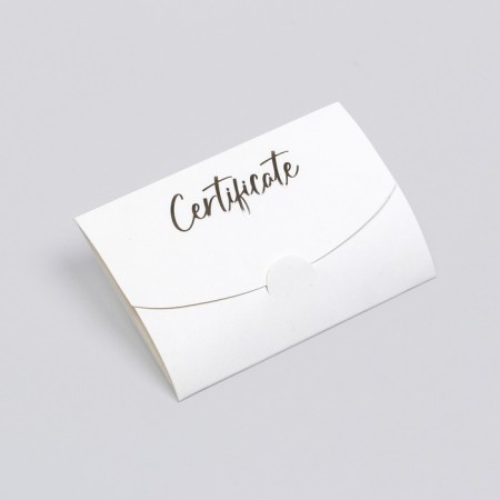 Envenue for certificate with embossing, ivory, 10.5 x 7