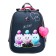 School backpack 38 x 30 x 16 cm, ergonomic back, Stavia "Fluffy", gray