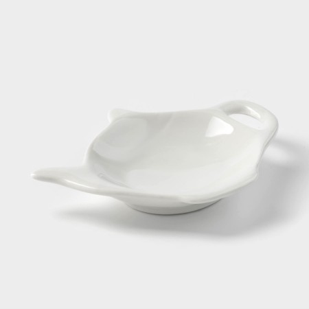 Porcelain stand for a tea bag "Classic", white color-1