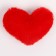 Soft magnet "Love" in the form of a heart, with sequins, 10 cm, red color