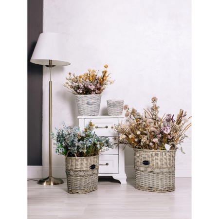 Artificial flower "Bird Highland", height 55 cm, light yellow color-1
