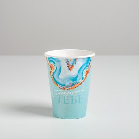A glass for flowers "fluid", blue, 350 ml-1