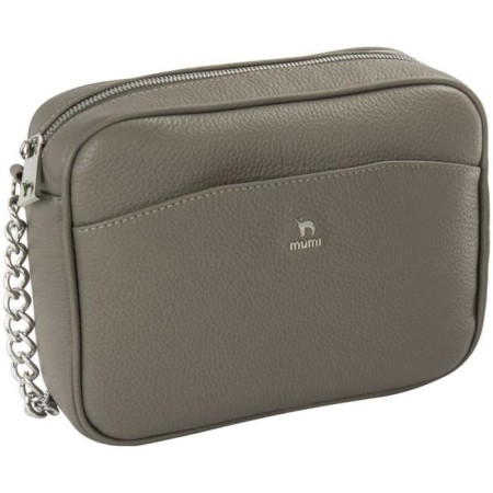 Cross-Bodi bag with Mumi zipper, external pocket, coffee color