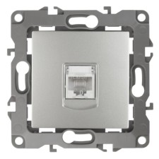 Розетка информационная RJ45, IP20, Эра12, алюминий
