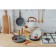 A kettle with a stainless steel whistle Magistro Stone, 2.7 L, Soft-Touch pen, induction, beige color