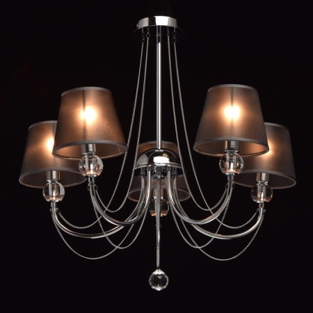 Ceiling chandelier "Federica", 5x40W E14, chrome 64x64x60 cm-1
