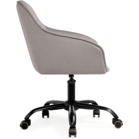 Computer chair Oisha plastic/velor, black/gray 56x63x80 cm-2
