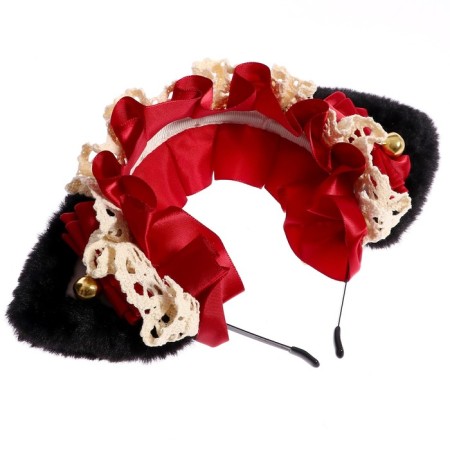 Carnival rim "anime ears", red color-1