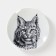 Porcelain plate "Lynx", D = 24 cm, white
