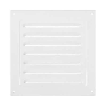 Ventilation grate Zein luxury RM1717, 175 x 175 mm, with a grid, metal, white-3