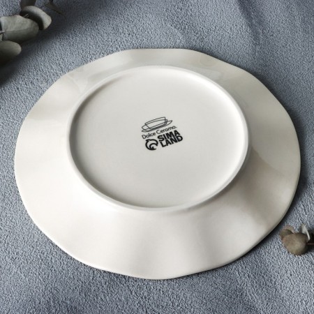 Ceramic plate "FUHEN", 21.5 cm, white color-5
