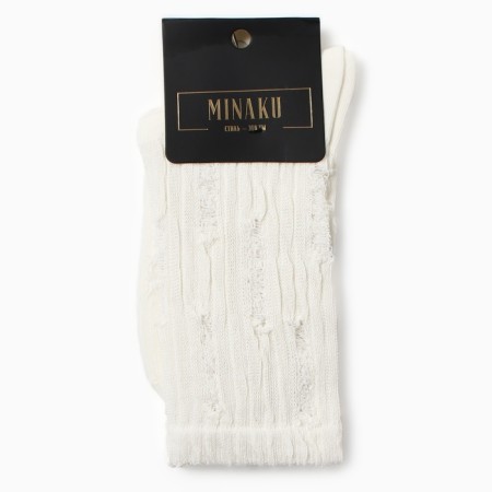 Women's socks minku, white color, rr 36-41-2