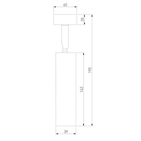 Lamp ceiling Elektrostandard, Diffe LED 8 W, 39x39x197 mm, IP20, silver color-2