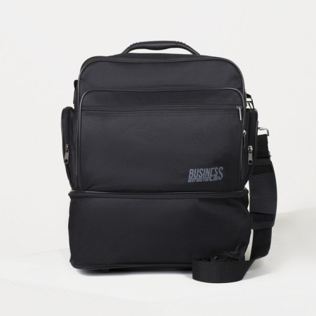 Male bag on lightning, luris, long belt, black color-3