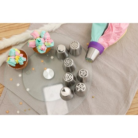 Confectionery set 12 items: 8 nozzles d = 3.7 cm, adapter d = 4 cm, 3 bag 22 × 32 cm, mix nozzles-16