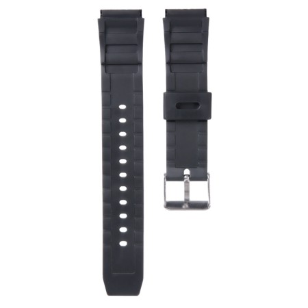 18 mm watch strap, silicone, L-22 cm, black-2