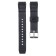 18 mm watch strap, silicone, L-22 cm, black