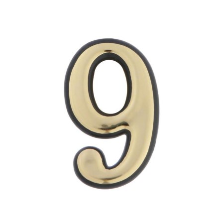The door number "9" tundra, plastic, color gold, 1 pc.