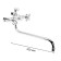 Accoona A7178 bath mixer, two -wound, with shower set, brass, chrome