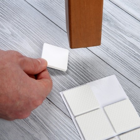 Furniture square liner tundra, size 38 x 38 mm, 8 pcs, polymer, white color-6