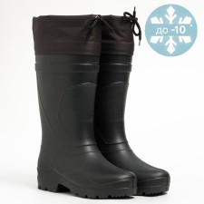 Male boots with insulation, black color, size 44