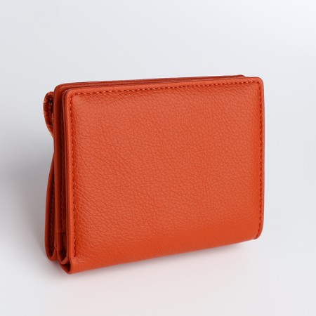 Women's wallet on a magnet, orange color-1