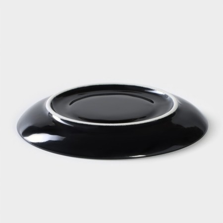 Porcelain saucer "watercolor", d = 14.5 cm, black color-2