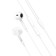 Hoco M92 headphones, wired, inserts, microphone, 1.2 m, white