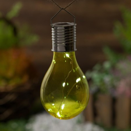 Garden lamp on the sunny battery "Yellow light", 8 × 14 × 8 cm, 5 LED, white glow-1