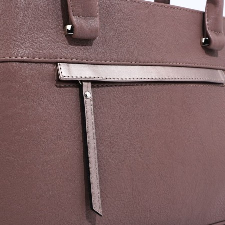 Olivi-tout bag on lightning, brown color-3
