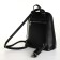 City backpack of artificial leather with lightning, black color