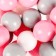 Balls for dry pool with a pattern, ball diameter 7.5 cm, set 150 pieces, pink, white, gray color