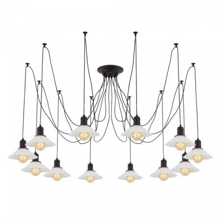 Suspended Citilux "Edison" CL451122, 12X75W, E27, Black Color-10